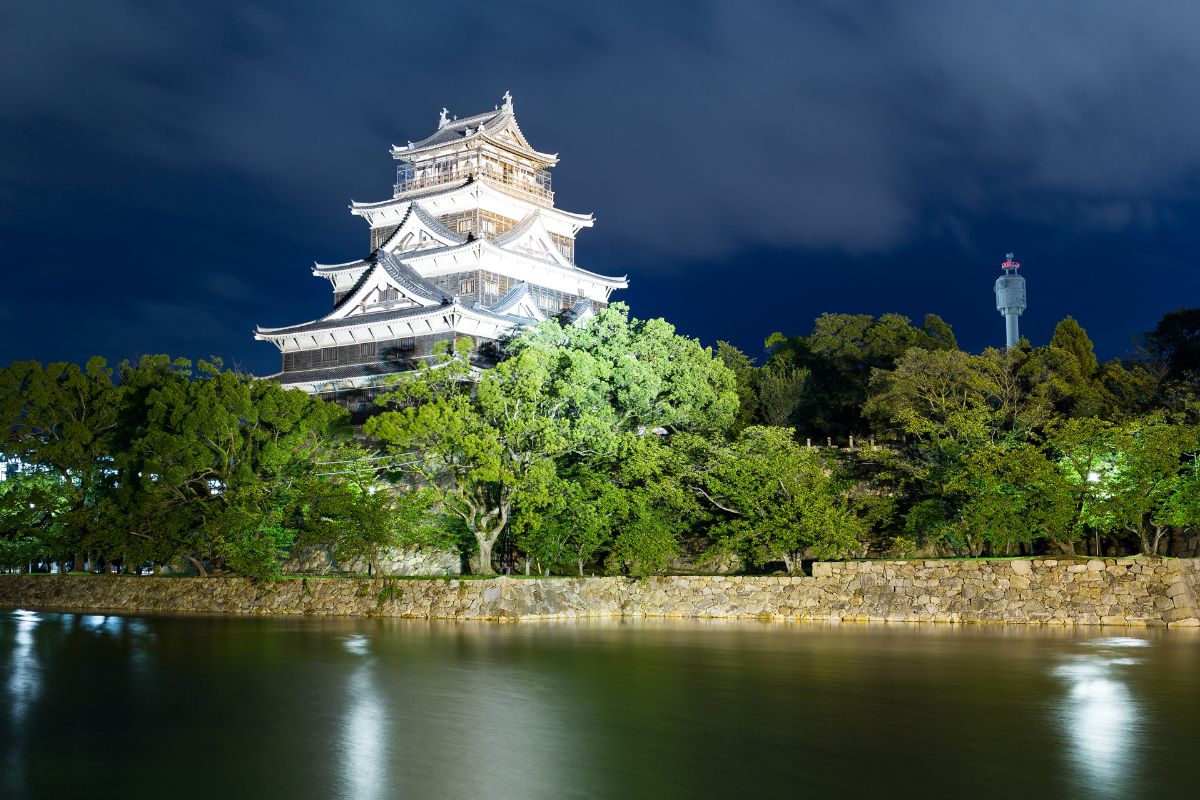 Hiroshima Castle at Night