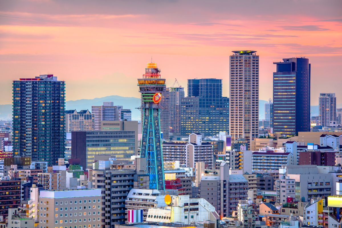 Osaka Skyline in Japan