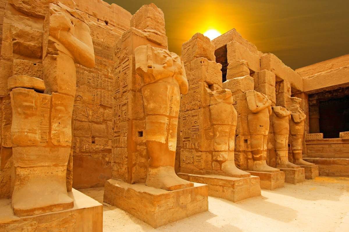 Anscient Temple of Karnak in Luxor - Ruined Thebes Egypt