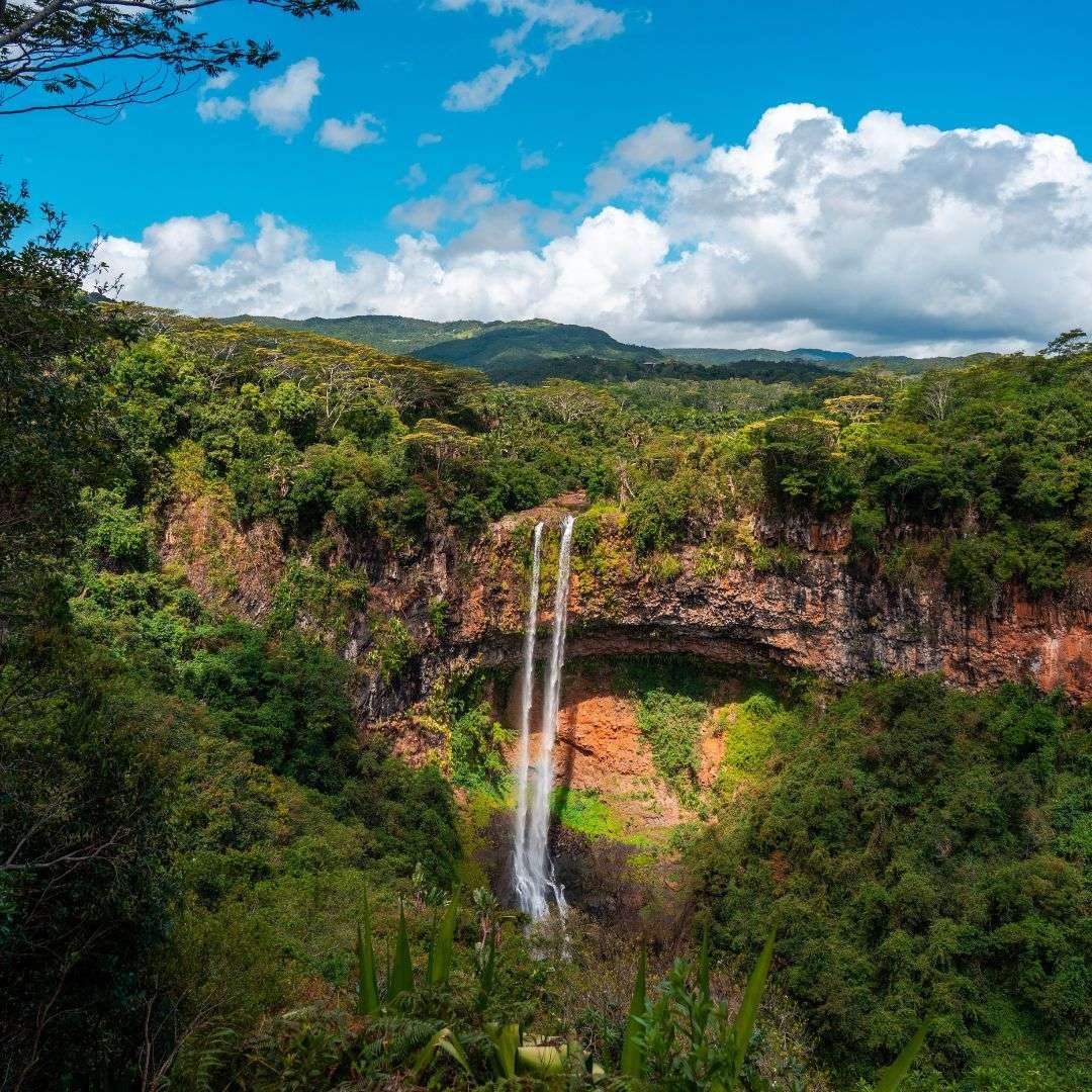 Chamarel Waterfall in Mauritius