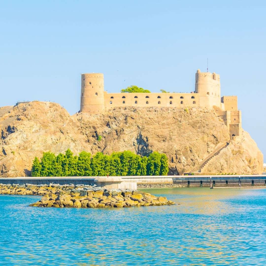 Al Jalali fort in the old town of Muscat. Sultanate of Oman, Middle East