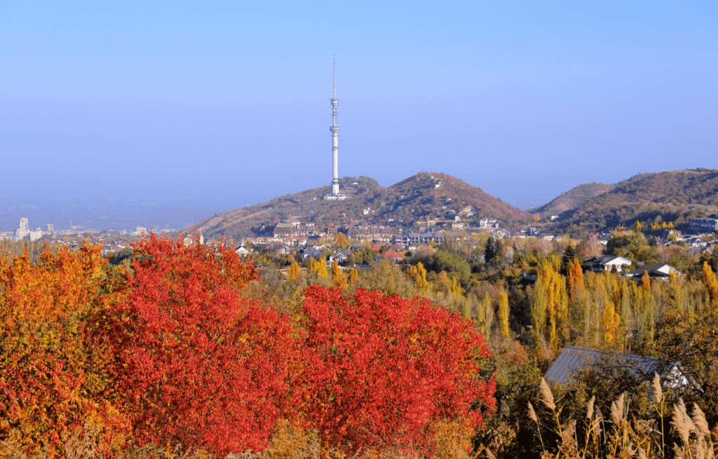 Almaty City Autumn Season Mountains