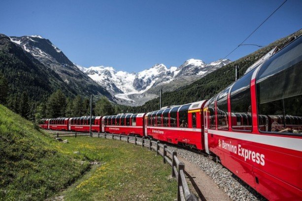 Bernina Express scenic train Switzerland