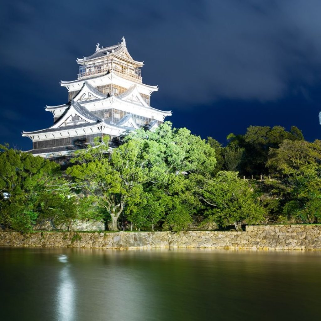 Hiroshima Castle at Night Hiroshima Castle at Night